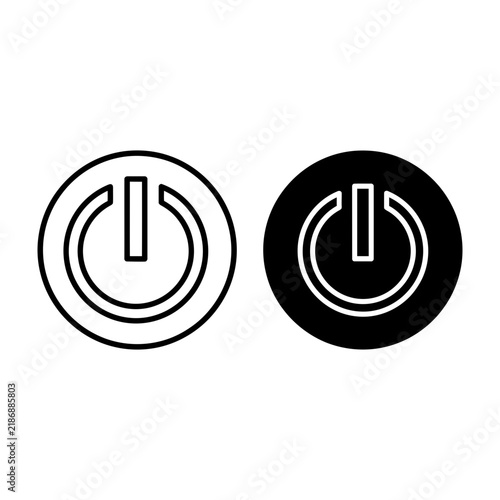 Power button symbols on and off
