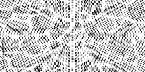 Bild auf Leinwand Halftone Pebble Stone Texture Background With Monochrome Dotted Pattern And Retr