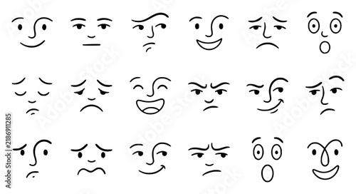 Minimalist vector illustration of three rows of abstract set with simple line art design featuring outline, illustration, graphic elements with clean design and vector art