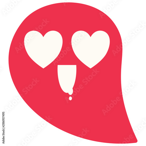 Ghost In Love Cartoon Style Illustration Isolated