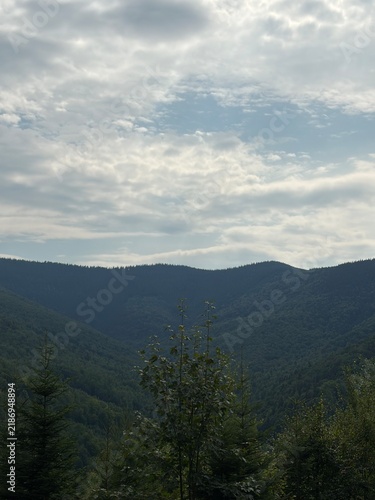Photography clouds over the mountains