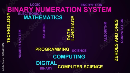 Binary Numeration System Word Cloud