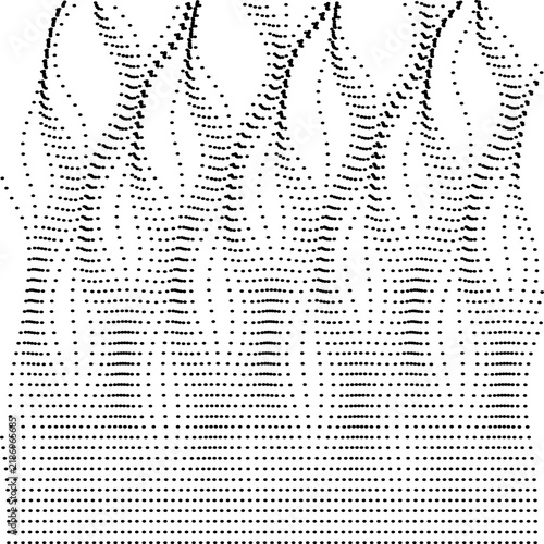 Abstract graphic texture featuring wavy dotted line patterns