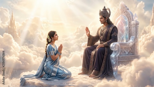 Yamraj Yamuna Boon – Mythological Bhai Dooj Blessing in Celestial Court.
