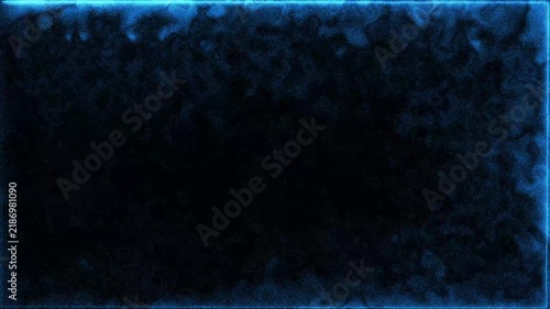 Textured background animation glows with a blue geometric border. High tech cyber display framing shapes the textured background. Modern ambient digital visuals fill the textured background.