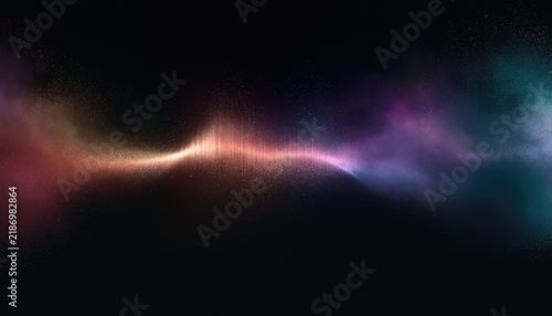 Abstract Aurora Borealis Light Wave Energy Flow.