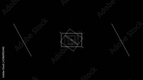 Abstract 3D Wireframe Cube Rotation and Transformation Animation