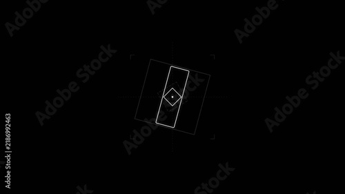 Abstract Geometric Shapes Rotating and Morphing on Black Background