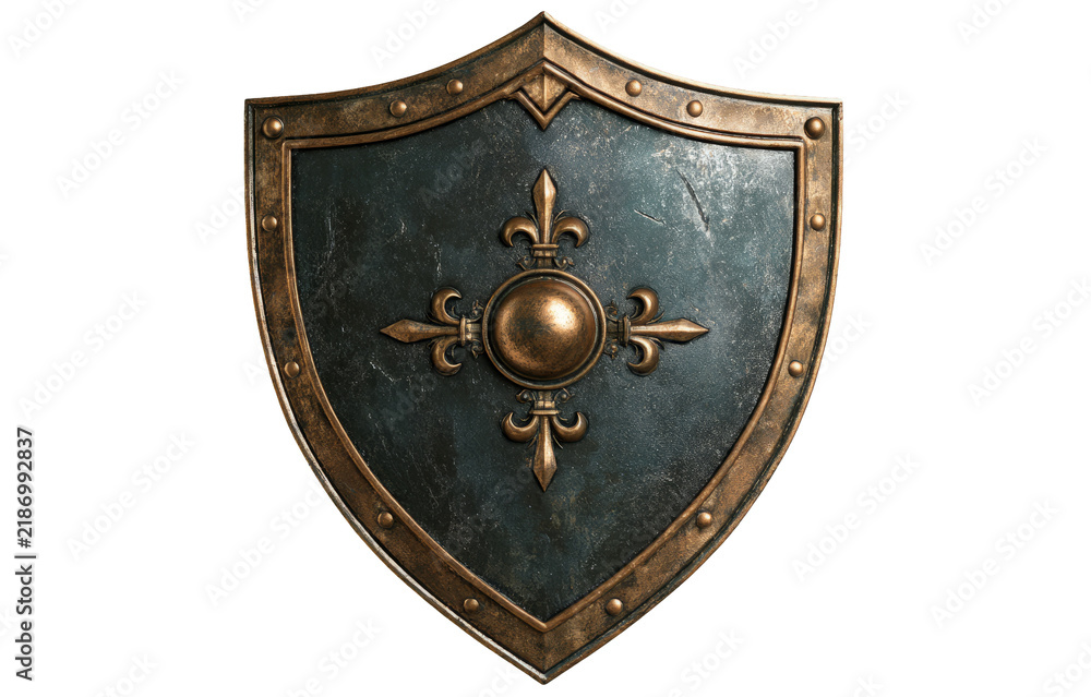 Fototapeta premium Weathered Medieval Knight Shield