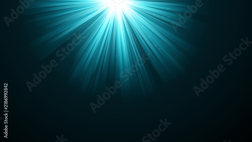 Blue light ray background glowing light effect with rays abstract vector illustration
