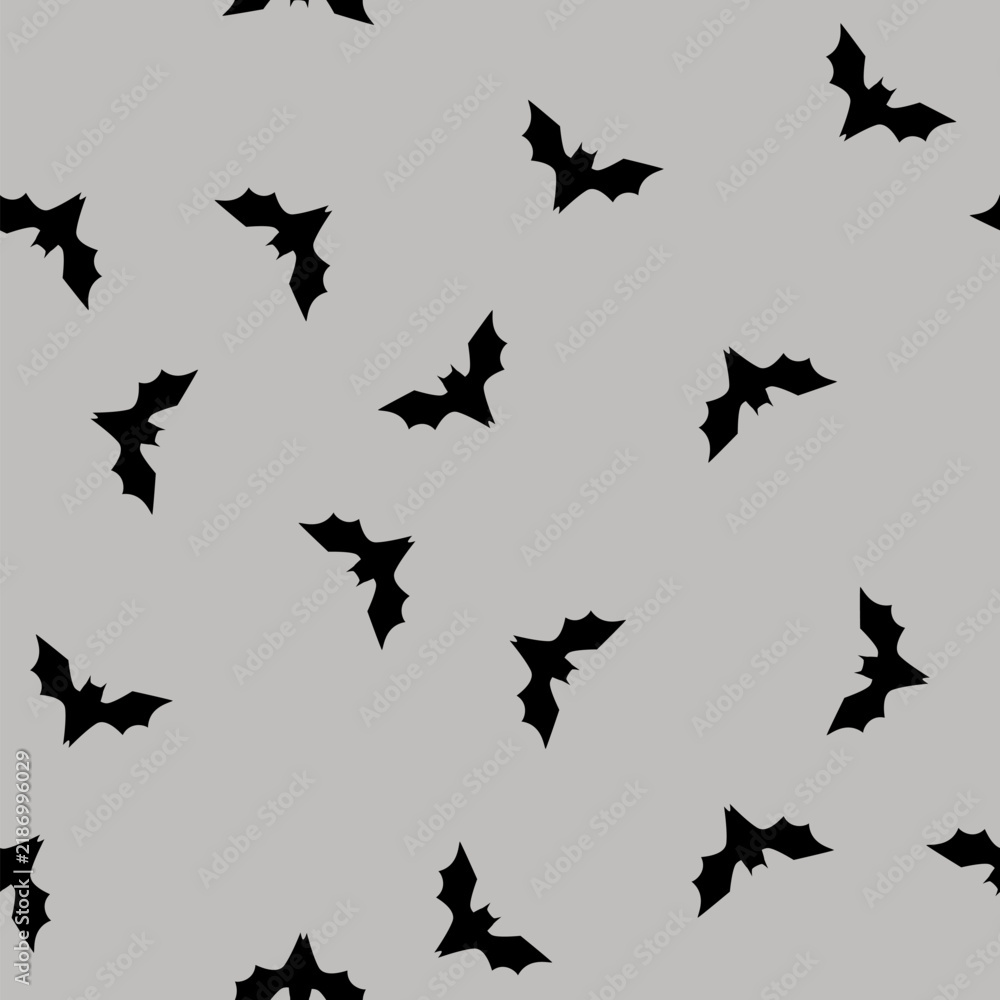 Fototapeta premium seamless pattern spooky bat halloween cartoon. costume vampire, haunted eerie, wings darkness spooky bat halloween sign vector