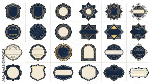 Decorative Vintage Frames and Labels - Isolated Design Elements