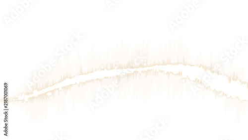 Konstfotografi Acoustic wave graphic rendered in pale beige tone floating against clean transparent surface to illustrate audio signals sound engineering and digital media technology