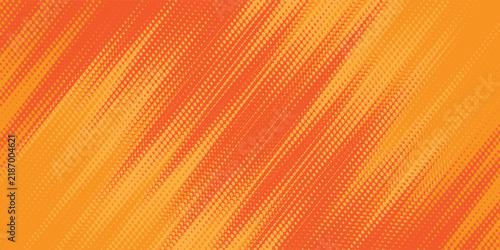 Abstract Sports Background Orange Gradient Brushstrokes and Halftone Effect