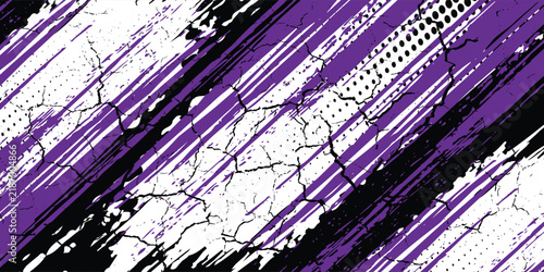 Background car sticker pattern black purple brush wrap abstract banner sporty lines purple black color combination grunge brush pattern design, vector illustration.