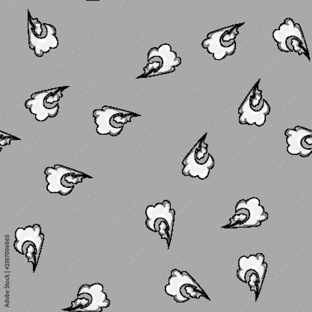 Obraz premium seamless pattern haste speed smoke cloud cartoon. celerity quickness, fleetness vapor, haze fume haste speed smoke cloud sign vector