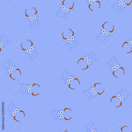 Foto pattern fiend monster with horns cartoon