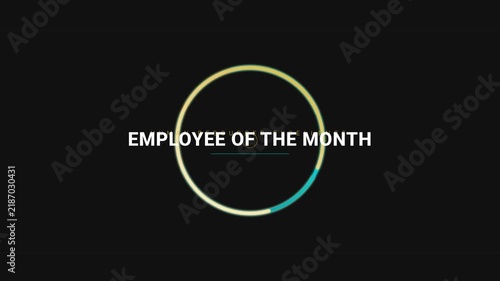 Employee of the Month Business Achievement Animation with Circular Loading Progress