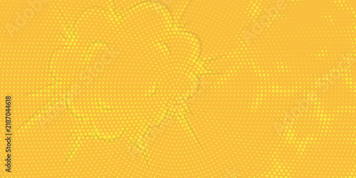 Cuadro en lienzo orange Yellow halftone pattern
