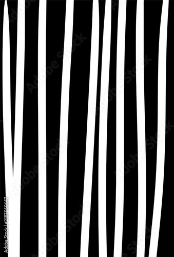 Abstract Vertical Stripes Black and White Geometric Vector Pattern