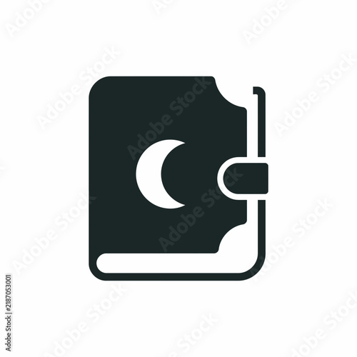 Spell Book Halloween Silhouette Vector Icon