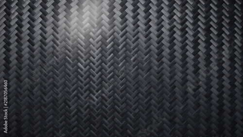 Quadro su tela Silver gunmetal carbon fiber weave texture background, bright metallic grey wove