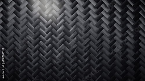 Obraz na plátně Macro carbon fiber twill weave texture background with oversized tows, high deta