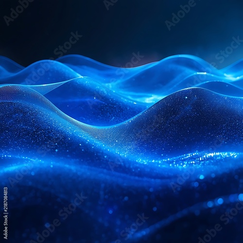 Iridescent abstract pattern displays flowing curves and a pearlescent color scheme shimmer luminescence opalescent swirls