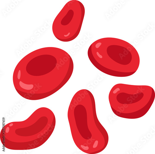 Obraz na płótnie Red Blood Cells, Healthy Blood Cell Vector Illustration