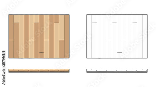Wood Flooring CAD Hatch Vector – Architectural Texture Pattern for Floor Plans