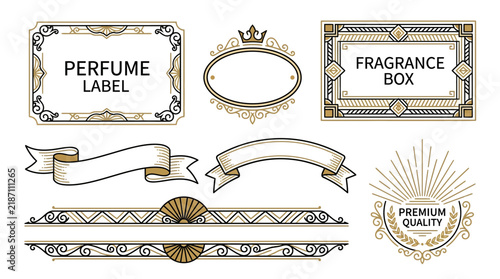 Ornate Decorative Frames and Labels - Vintage Design Elements