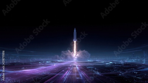 futuristic_rocket, rocket_launch, space_rocket, glowing_rocket,