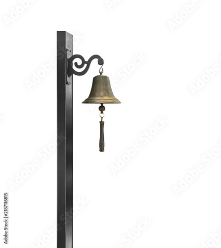 Canvastavla Train station bell, Vintage country-style wall-mounted bell made of cast iron an