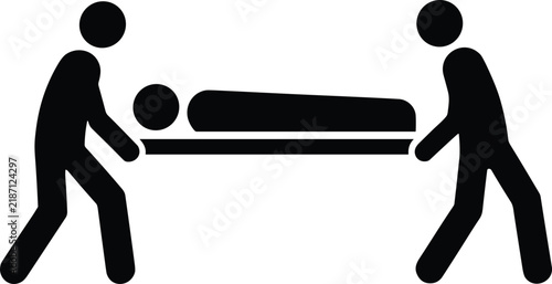 Icon of Two People Carrying a Person on a Stretcher medical emergency