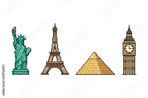 Pixel Art Landmarks Collection