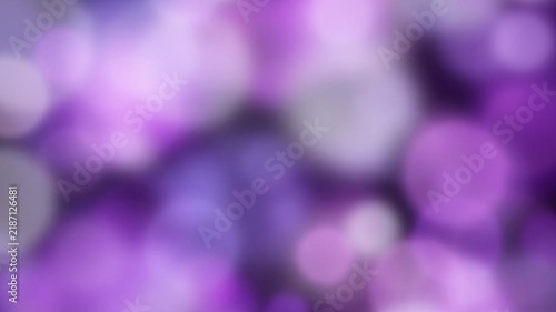 Abstract Purple Bokeh Background with Soft Glowing Lights and Motion