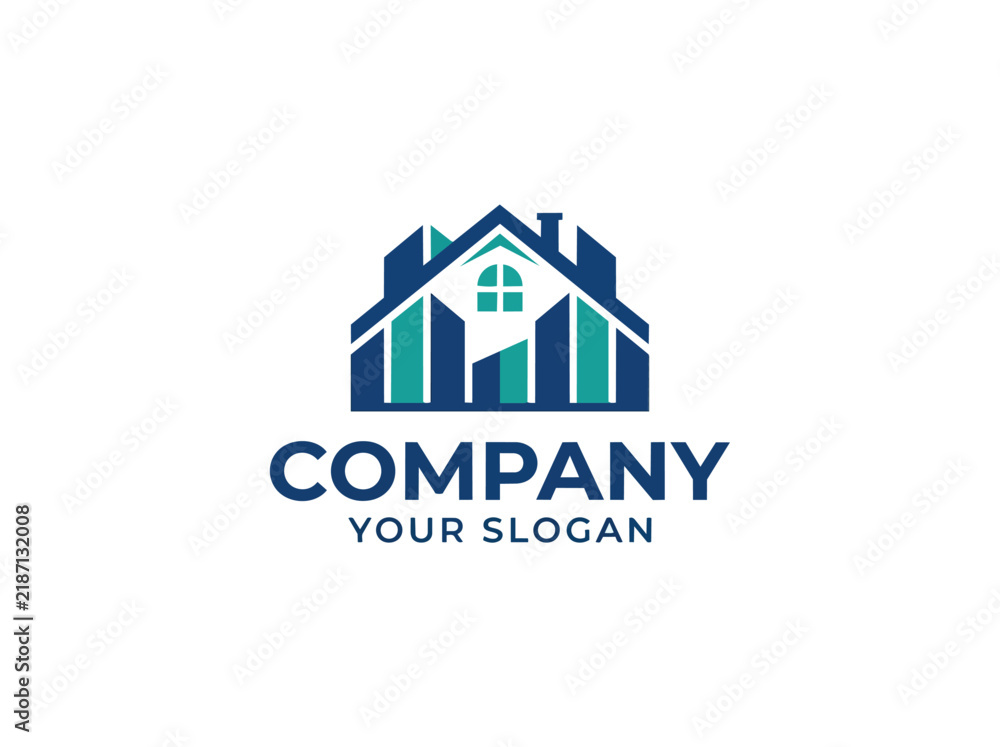 Fototapeta premium Real estate building logo design 20260910014835