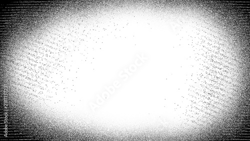 Dithered oval vignette mockup