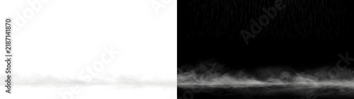 Konstfotografi Rain overlay showing falling streaks above a low ground mist layer in PNG, Trans