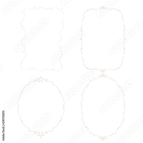 Minimalist  bundle classic ornamental frames