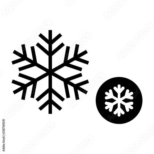 Snowflake symbol design element set for winter season