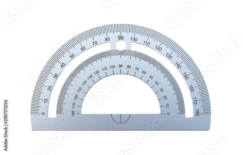 Fototapeta Geometry protractor measuring tool isolated on transparent background