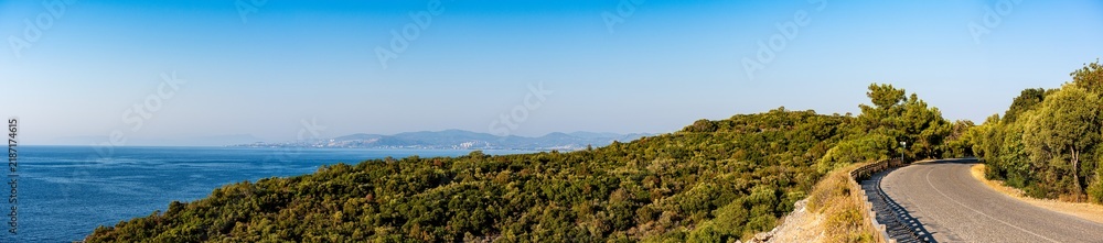 Obraz premium Panoramic view of Dilek Peninsula National Park in Kusadasi, Turkey.