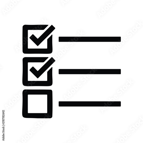 Check list silhouette icon vector flat design.