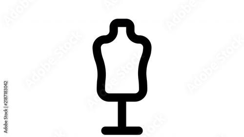 mannequin animated Line Icons Premium 4K, Modern Minimal Outline Motion Graphics Collection