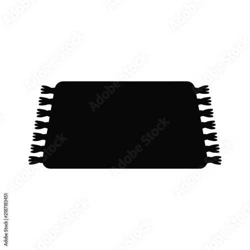 Mat icon silhouette icon vector flat design.