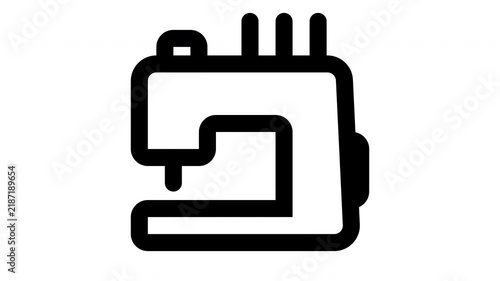 overlock animated Line Icons Premium 4K, Modern Minimal Outline Motion Graphics Collection