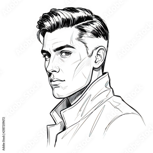 Young man with serious thoughtful expression looking slightly to the side