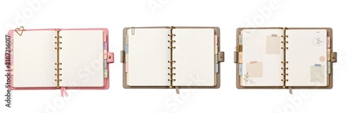 Open Diary & Planner PNG Set – Blank Notebook and Scrapbook Pages