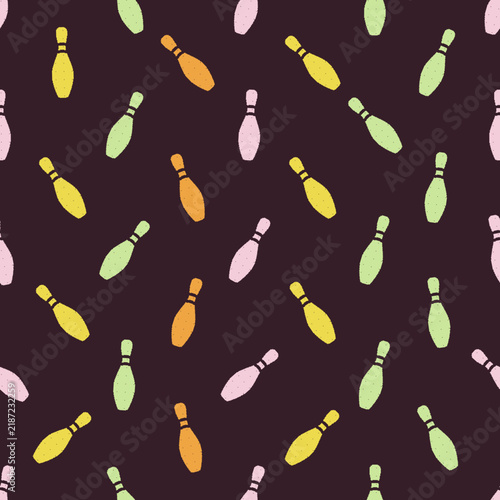 Bowling Pins Seamless Pattern
